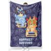 Jay Franco Kids Plush Throw Blanket – Soft & Comfy Throw for Couch or Bed – Cozy Home Décor for Living Room & Bedroom, Blue – Bluey, 46×60 – Throw Blanket(Blue – Bluey)