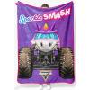 Jay Franco Kids Plush Throw Blanket – Soft & Comfy Throw for Couch or Bed – Cozy Home Décor for Living Room & Bedroom, Blue – Bluey, 46×60 – Throw Blanket(Purple – Monster Jam)