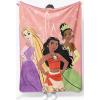 Jay Franco Kids Plush Throw Blanket – Soft & Comfy Throw for Couch or Bed – Cozy Home Décor for Living Room & Bedroom, Multi – Bluey, 46×60 – Throw Blanket(Pink – Disney Princess)