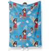 Jay Franco Kids Plush Throw Blanket – Soft & Comfy Throw for Couch or Bed – Cozy Home Décor for Living Room & Bedroom, Multi – Bluey, 46×60 – Throw Blanket(Blue – Moana)