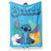 Jay Franco Kids Plush Throw Blanket – Soft & Comfy Throw for Couch or Bed – Cozy Home Décor for Living Room & Bedroom, Pink – Bluey, 40×50 – Travel Blanket(Blue – Stitch)