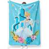 Jay Franco Kids Plush Throw Blanket – Soft & Comfy Throw for Couch or Bed – Cozy Home Décor for Living Room & Bedroom, Pink – Bluey, 40×50 – Travel Blanket(Blue – Disney Princess Cinderella)
