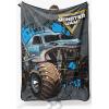 Jay Franco Kids Plush Throw Blanket – Soft & Comfy Throw for Couch or Bed – Cozy Home Décor for Living Room & Bedroom, Pink – Bluey, 40×50 – Travel Blanket(Gray – Monster Jam)