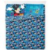 Jay Franco Kids Sheet Set with Fitted, Flat Sheets & Pillow Cover – Ultra-Soft Bedding with Pillowcase for Room Decor, Blue – Bluey & Bingo, 3 Piece Toddler(Blue – Mickey Mouse)
