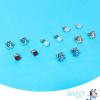 LUV HER Bluey Hypoallergenic Earrings for Girls Ages 4+ – Safe Stud & Fishhook Styles – Jewelry Gift for Sensitive Ears & Cartoon Lovers, 6 Pairs