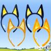 LUV HER Bluey Party Supplies – 4pc Animal Costume Ears Headband, Plush Soft Ears, Elastic Family Headbands for Halloween, Birthday, Play Day