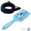 LUV HER Licenced Bluey Kids Hair Brush & Spa Headband Set for Girls – Features Bluey – Fun Grooming Kit for Detangling, Styling & Skincare – Soft & Stretchy One Size, Ages 3+
