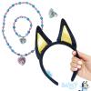 LUV HER Licensed BLUEY Headbands for Girls – Kids Jewelry – Dress Up Set All in one Giftable Box – Headband – Play Jewelry Set – 4pc (Toddler Headband, Necklace, Dress Up Bracelet, Ring) 4+