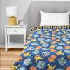 Northwest Bluey Balloon Celebration Quilted Throw Blanket – Official Cartoon Throw Blanket Featuring Bluey, for Adults Boys Girls Bed, Couch, or Playroom, 60 x 80 Inches(Striped Favorites)