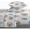 Saturday Park Bluey and Bingo Rainbow Clouds Twin Sheet Set – 3 Piece 100% Organic Cotton Sheets with Pillow Cover- GOTS & Oeko-TEX Certified(White – Bluey)