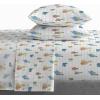 Saturday Park Bluey and Bingo Rainbow Clouds Twin Sheet Set – 3 Piece 100% Organic Cotton Sheets with Pillow Cover- GOTS & Oeko-TEX Certified(White – Sesame Street)