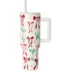 Simple Modern Holiday Bluey 40 oz Trek Tumbler with Handle and Straw Lid | Cup Holder Friendly Insulated Stainless Steel Travel Mug | Bluey Christmas Morning(Ribbon Wonderland)