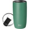 Simple Modern Holiday Bluey 40 oz Trek Tumbler with Handle and Straw Lid | Cup Holder Friendly Insulated Stainless Steel Travel Mug | Bluey Christmas Morning(Basil)