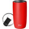 Simple Modern Holiday Bluey 40 oz Trek Tumbler with Handle and Straw Lid | Cup Holder Friendly Insulated Stainless Steel Travel Mug | Bluey Christmas Morning(Saffron)