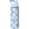 Simple Modern Kids Summit Water Bottle with Straw Lid | Bluey 14oz Stainless Steel Cup Insulated Tumbler for Toddlers, School| Bluey Checkmate(Bluey: Checkmate)
