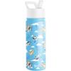 Simple Modern Kids Summit Water Bottle with Straw Lid | Bluey 14oz Stainless Steel Cup Insulated Tumbler for Toddlers, School| Bluey Checkmate(Bluey: Sky)