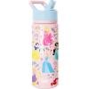 Simple Modern Kids Summit Water Bottle with Straw Lid | Bluey 14oz Stainless Steel Cup Insulated Tumbler for Toddlers, School| Bluey Checkmate(Disney-Princess Rainbows)
