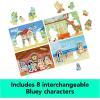 Spin Master Games, Bluey Puzzles 4-Pack, Wooden Jigsaw Puzzles for Preschoolers, 24 Pieces Each, Interchangeable Pieces, Bluey Birthday Gifts, for Kids Ages 3 & Up