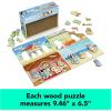 Spin Master Games, Bluey Puzzles 4-Pack, Wooden Jigsaw Puzzles for Preschoolers, 24 Pieces Each, Interchangeable Pieces, Bluey Birthday Gifts, for Kids Ages 3 & Up