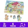 Spin Master Games, Bluey Sound Puzzle, 5-Piece Wood Puzzle for Toddlers & Kids, Featuring Bluey & Family with Sounds, Wooden Toddler Learning Toy, for Ages 3 & Up