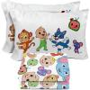 Sunny Side Up Bluey & Friends Full Sheet Set – 4 Piece Kids Bedding Set Includes Pillow Cover – Super Soft Microfiber Sheets(Multi – Cocomelon)