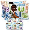 Sunny Side Up Bluey & Friends Full Sheet Set – 4 Piece Kids Bedding Set Includes Pillow Cover – Super Soft Microfiber Sheets(Multi – Young Jedi Adventures)