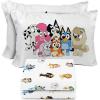 Sunny Side Up Bluey & Friends Full Sheet Set – 4 Piece Kids Bedding Set Includes Pillow Cover – Super Soft Microfiber Sheets(White – Bluey)