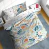 Sunny Side Up Bluey & Friends Toddler Comforter Set – 4 Piece Preschool Bedding Includes Comforter, Sheets & Pillow Cover – Super Soft Microfiber Bed Set(Multi – the Mandalorian)