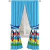 Sunny Side Up Window Curtains for Kids Bedroom 4-Piece Drape Set with 2 Tiebacks, Teal – Bluey, 42″ W x 63″ L (Pack of 2)(Blue – Mickey Mouse)