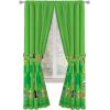 Sunny Side Up Window Curtains for Kids Bedroom 4-Piece Drape Set with 2 Tiebacks, Teal – Bluey, 42″ W x 63″ L (Pack of 2)(Green – Minecraft)