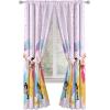 Sunny Side Up Window Curtains for Kids Bedroom 4-Piece Drape Set with 2 Tiebacks, Teal – Bluey, 42″ W x 63″ L (Pack of 2)(Pink – Disney Princess)