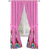 Sunny Side Up Window Curtains for Kids Bedroom 4-Piece Drape Set with 2 Tiebacks, Teal – Bluey, 42″ W x 63″ L (Pack of 2)(Pink – Minnie Mouse)