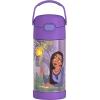 THERMOS FUNTAINER Water Bottle with Straw – 12 Ounce – Kids Stainless Steel Vacuum Insulated Water Bottle with Lid, Bluey(Wish)