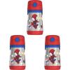 Thermos Baby 10 oz. Stainless Steel Bottle with pop-up straw, Bluey(Spidey and His Amazing)