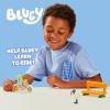 Vehicle & Figures Toy Bicycle Playset, Articulated Bluey Figure with Park Bench Accessory and Bin Chicken Figurine, Immersive Bike Toy for Kids Age 3+