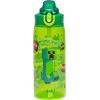 Zak Designs Bluey Sage Kids Water Bottle For School or Travel, 16oz Durable Plastic Water Bottle With Straw, Handle, and Leak-Proof, Pop-Up Spout Cover (Bluey & Bingo)(Minecraft (Creeper))