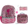 AI ACCESSORY INNOVATIONS Bluey 4 Piece Backpack Set for Pre School Girls & Boys, Kids 16″ School Bag(Barbie Pink)