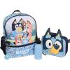 AI ACCESSORY INNOVATIONS Bluey 4 Piece Backpack Set for Pre School Girls & Boys, Kids 16″ School Bag(Bluey)