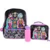 AI ACCESSORY INNOVATIONS Bluey 4 Piece Backpack Set for Pre School Girls & Boys, Kids 16″ School Bag(Monster High)