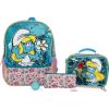 AI ACCESSORY INNOVATIONS Bluey 4 Piece Backpack Set for Pre School Girls & Boys, Kids 16″ School Bag(Smurfs)