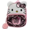 AI ACCESSORY INNOVATIONS Bluey 9” Micro Mini Backpack Purse Featuring a 3D Bluey Glitter Patch with Pom Pom Dangle, Blue(Hello Kitty)