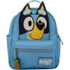 AI ACCESSORY INNOVATIONS Bluey Big Face Mini Cosplay PU Backpack Purse, Shoulder Bag with Epoxy Filled Metal Pineapple Charm, 10.5 Inch, Adjustable Straps, Faux Leather(Bluey)
