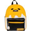 AI ACCESSORY INNOVATIONS Bluey Big Face Mini Cosplay PU Backpack Purse, Shoulder Bag with Epoxy Filled Metal Pineapple Charm, 10.5 Inch, Adjustable Straps, Faux Leather(Gudetama)