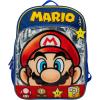 AI ACCESSORY INNOVATIONS Bluey & Bingo 2 in 1 kids Backpack, 16″ School Bag with Insulated Pocket & Bento Box for Boys & Girls, Blue(Mario Big Face)