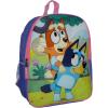 AI ACCESSORY INNOVATIONS Bluey & Bingo Kids Backpack, Elementary School Girls Book Bag with Padded Straps, Purple(Bluey)