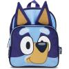 BLUEY Backpack for Girls & Boys for Kindergarten & Elementary School, 12 Inch, Plush with 3D Ears & Appliques, Adjustable Straps & Padded Back, Lightweight Travel Bag for Kids(Blue Bluey)