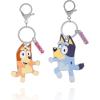Bingo and Bluey Backpack Keychains for Girls 2-Pack Official License, Enamel-Plated Bluey Keychains and Backpack Charms