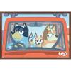 Bluey – Car Ride Wall Poster, 19L” x 13W”, Premium Unframed Version(Mahogany Framed Version)