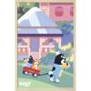 Bluey – Walking Wall Poster, 22.4L” x 14.7W”, Premium Unframed Version(Blonde Framed Version)