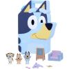 Bluey 2-Sided Treehouse Playset, 11”, Action-Packed Tree Toys Set with 4 Accessories and 2.5” Articulated Figure, Animal Toys for Kids Ages 3+(Collector Case and Figures)